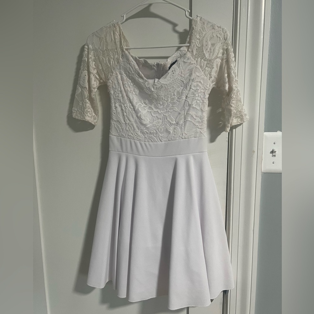 Macy's White Lace Mini Dress
